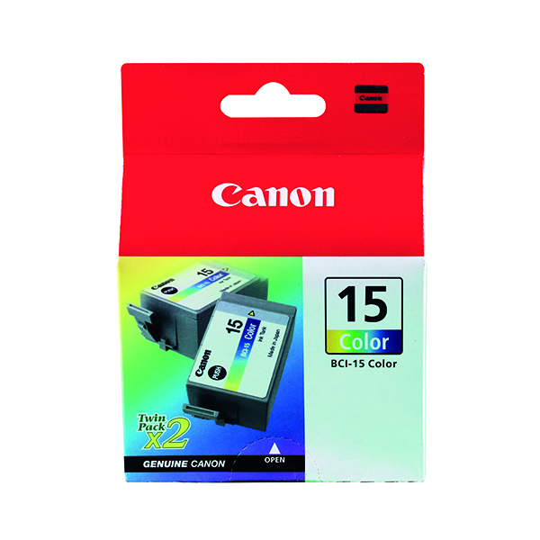 CANON BCI-15 INK CART TWNPK TRI-COL