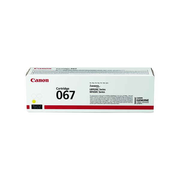 CANON 067 TONER CARTRIDGE YELLOW