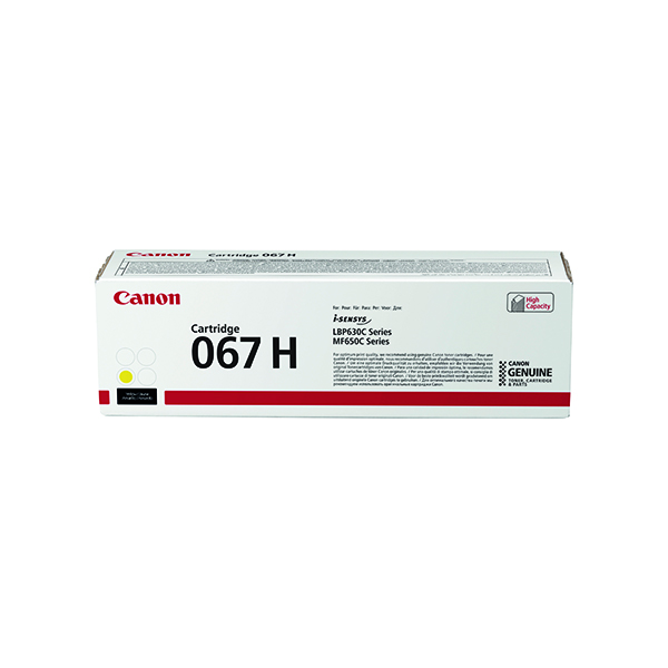 CANON 067H TONER CART HY YELLOW