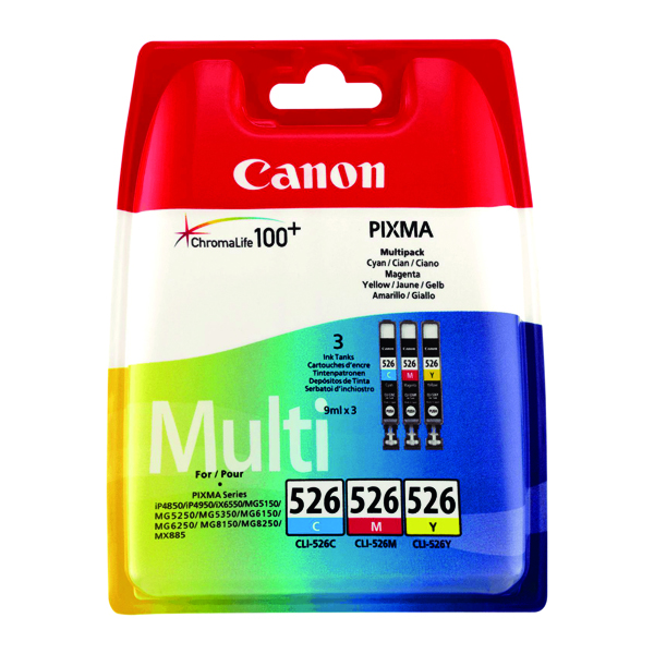CANON CLI-526 INKJET CART MPK C/M/Y