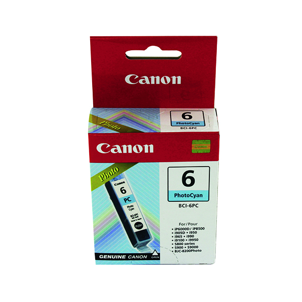 CANON BCI-6PC INKJET CART PHOTO CYAN