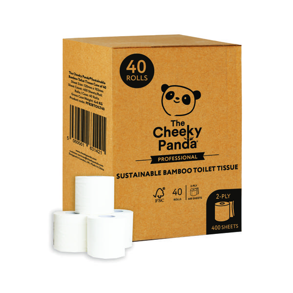 CHEEKY PANDA TOILET ROLL 400 SH PK40