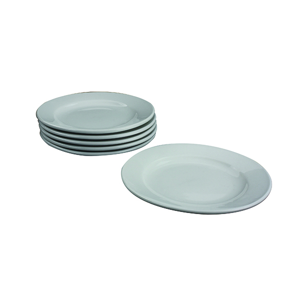 PORCELAIN PLATE 170MM WHT PK6 305093