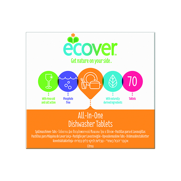 ECOVER DISHWSH TABLET ALL IN 1 PK70