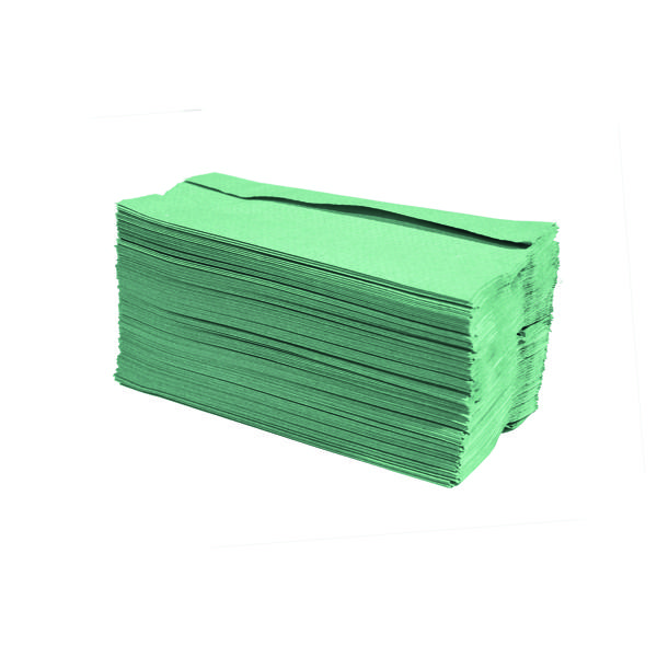 MAXIMA GREEN 1PLY HAND TOWEL 15X92