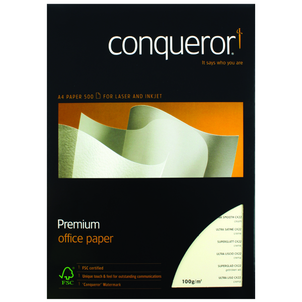 Conqueror CX22 Cream A4 100GSM Pk500