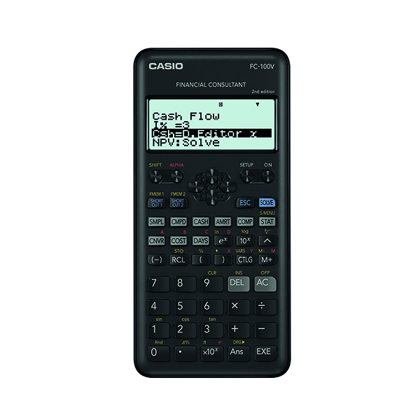 CASIO FC-100V-2 FINANCIAL CALC BLACK