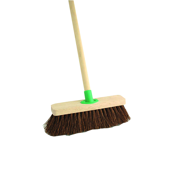 BASSINE STIFF BROOM 12IN WITH HANDLE