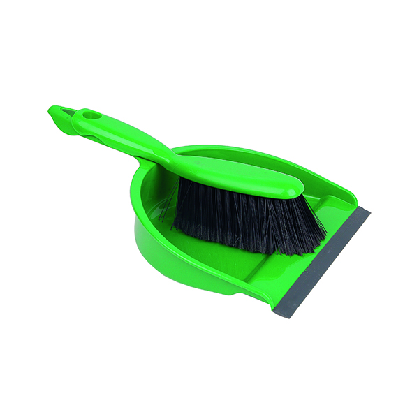 DUSTPAN AND BRUSH SET GREEN