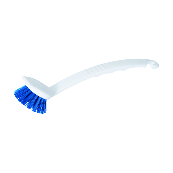 WASHING UP BRUSH LONG HANDLE WHT/BLU