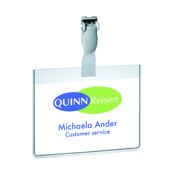DURABLE VISITOR BADGE 60X90MM PK25