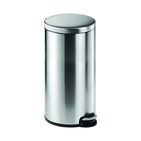 DURABLE STAINLESS STEEL PEDALBIN 30L