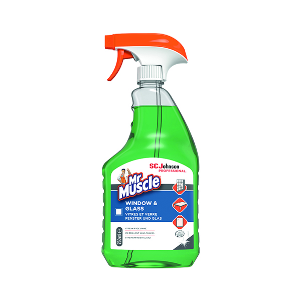 MR MUSCLE WINDOWGLSS CLNR 750ML PK6