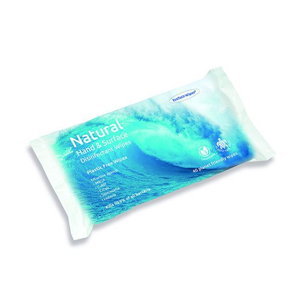 PLASTIC-FREE DISINFECTANT WIPES PK16