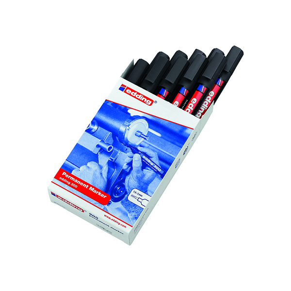 EDDING MARKER BULLET BLACK 300 PK10