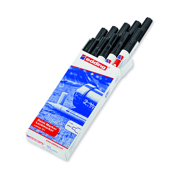 EDDING 751 PAINT MARKER BLACK PK10