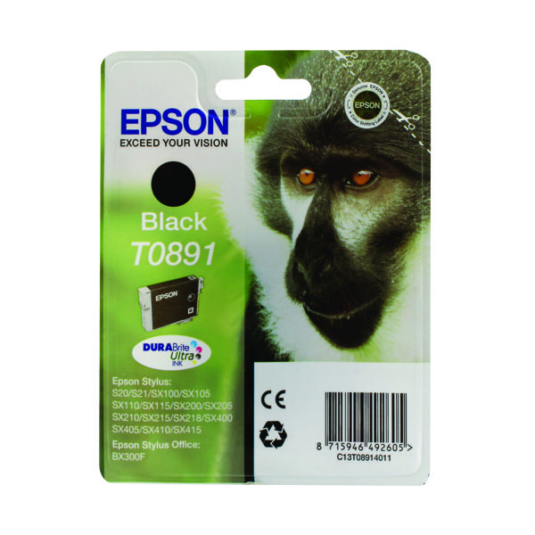 EPSON T0891 INK CART DURABRITE BLACK