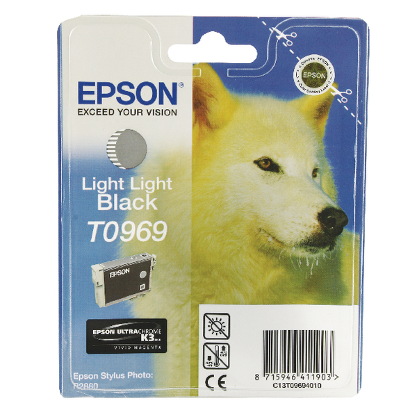 EPSON T0969 INK CART ULTRA LT LT BLK