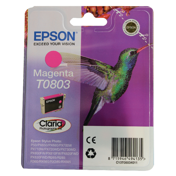 EPSON T0803 INK CARTRIDGE MAGENTA