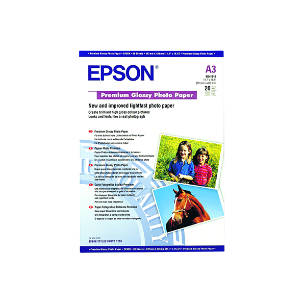EPSON A3 PHOT PPR GLSSY 225GSM 20SHT