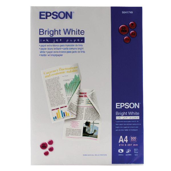 EPSON PPR A4 90GSM WHT 500 SHEETS