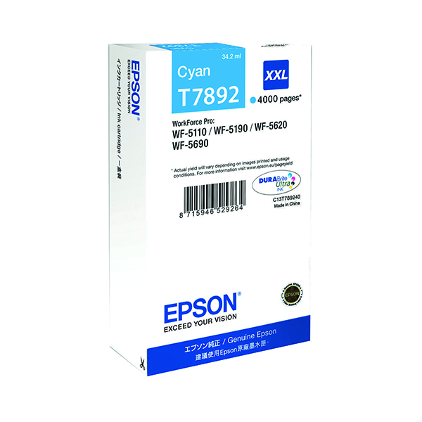 EPSON T7892 INK DURABRITE ULT XXL CY