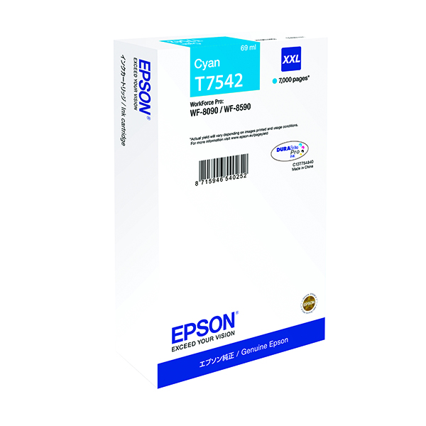 EPSON T7542XXL INK CART XHY CYAN