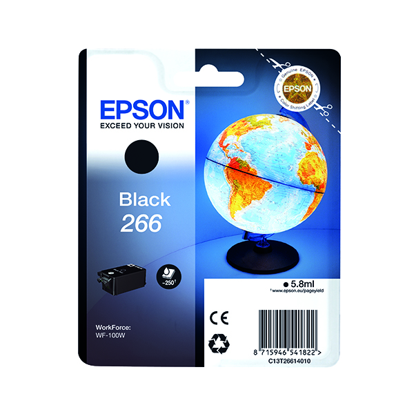 EPSON 266 INK CARTRIDGE GLOBE BLACK