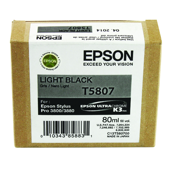 EPSON T5807 INK CARTRIDGE LIGHT BLK