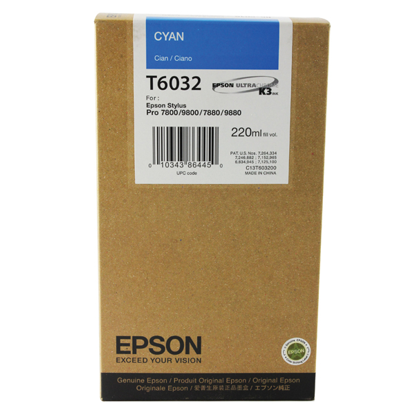EPSON T6032 INK CART ULTRA K3 CYAN