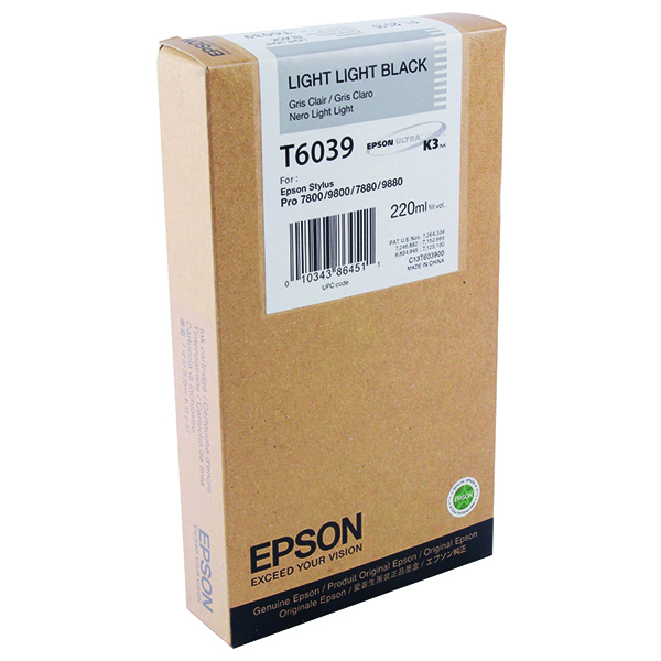 EPSON T6039 INK CART LIGHT LIGHT BLK