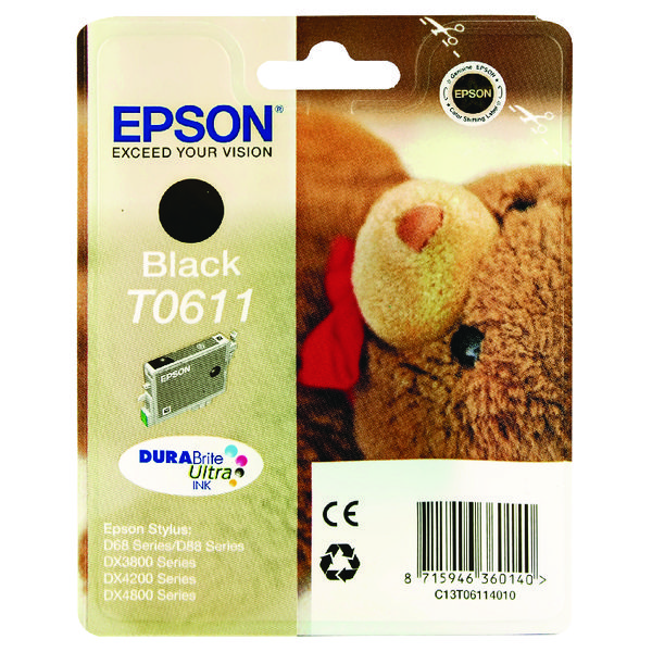 EPSON T0611 INK CART DURABRITE BLACK