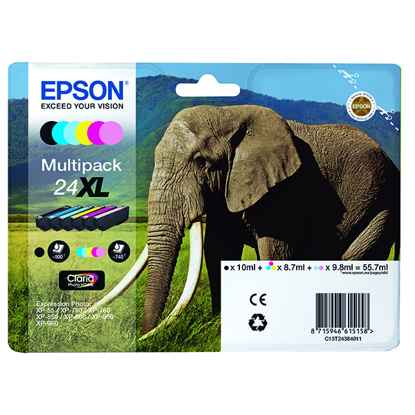 EPSON 24XL INK PH HD CMYK/L CY/L MAG