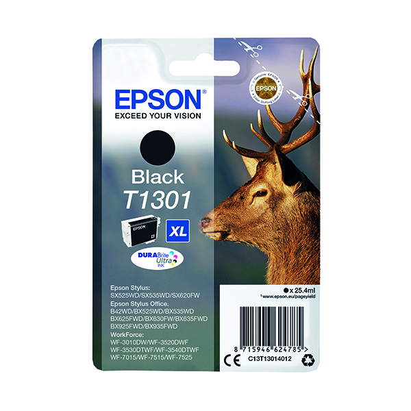 EPSON T1301 INK DURABRITE XHY BLK