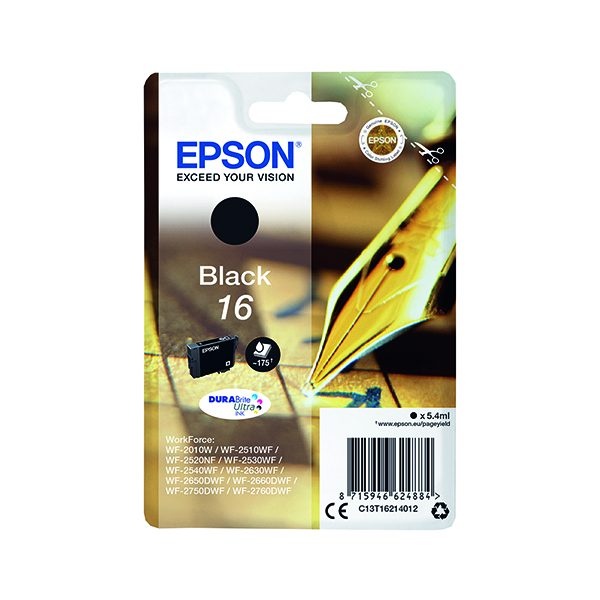 EPSON 16 INKJET CARTRIDGE BLACK