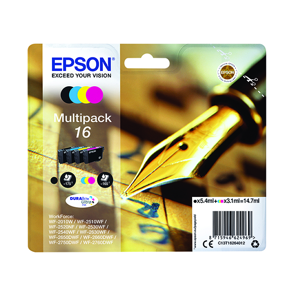 EPSON 16 INK DURABRITE MULTIPK CMYK