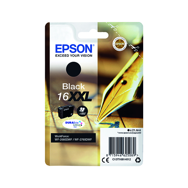 EPSON 16XXL INK CARTRIDGE XHY BLK