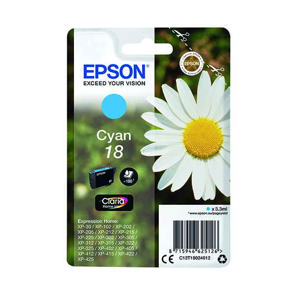 EPSON 18 HOME INK CARTRIDGE CYAN