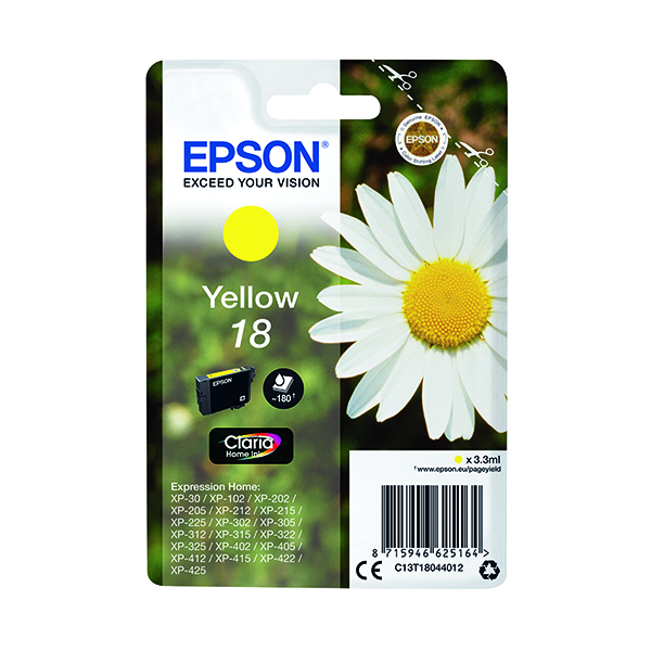 EPSON 18 HOME INK CARTRIDGE YLW