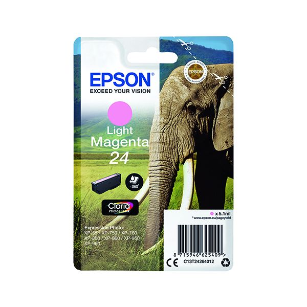 EPSON 24 INK CARTRIDGE LT MAG