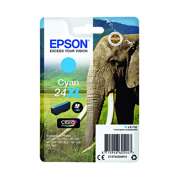 EPSON 24XL INK CARTRIDGE HY CY