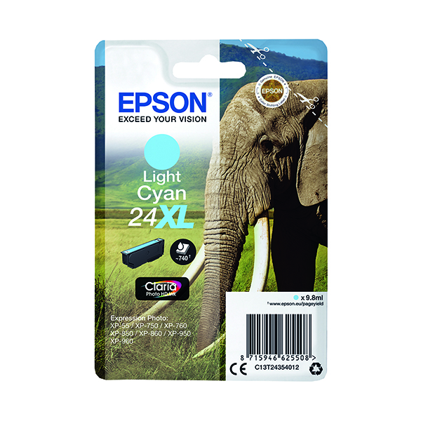 EPSON 24XL INK CARTRIDGE HY LIGHT CY