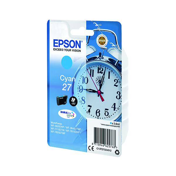 EPSON 27 INKJET CARTRIDGE CYAN