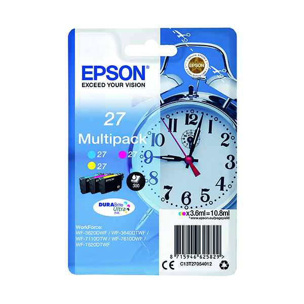 EPSON 27 INK CART DURABRITE MPK CMY