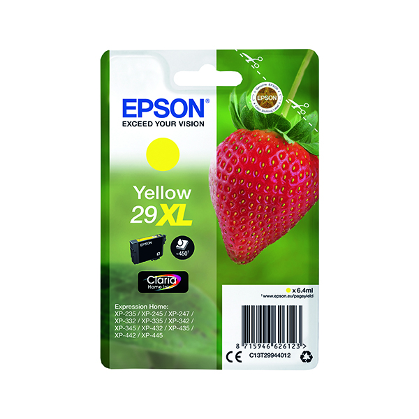 EPSON 29XL INK CARTRIDGE HY YELLOW