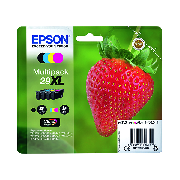 EPSON 29XL INK CART MULTIPK HY CMYK