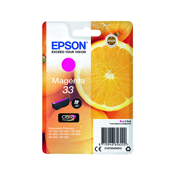 EPSON 33 INKJET CARTRIDGE MAGENTA