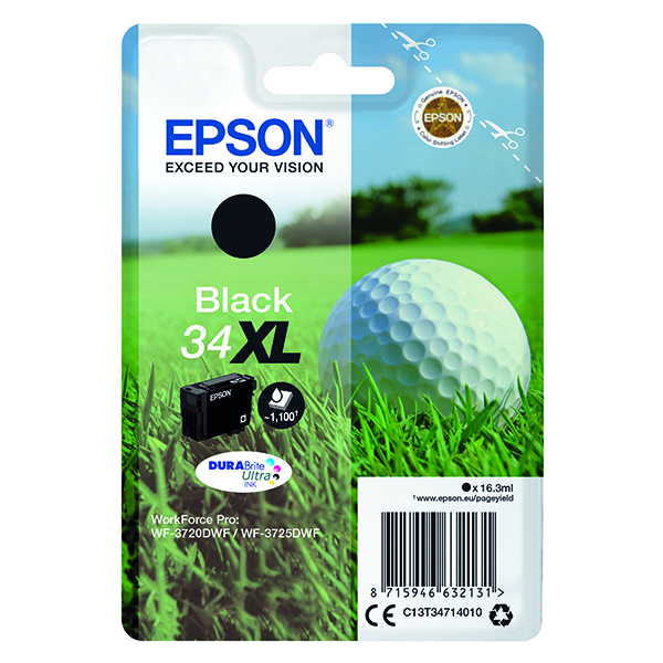 EPSON 34XL INK CARTRIDGE HY BLACK