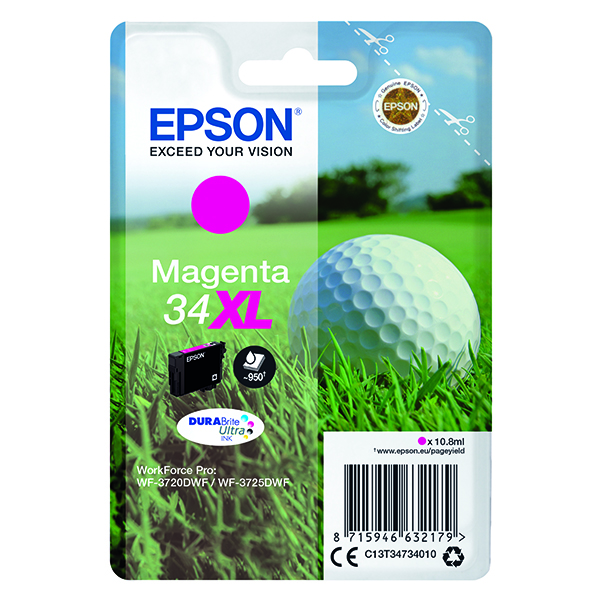 EPSON 34XL INK CARTRIDGE HY MAGENTA