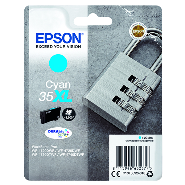 EPSON 35XL INK CARTRIDGE HY CYAN